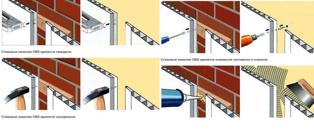 Как крепить панели пвх к стене и потолку различными способами – советы по ремонту
