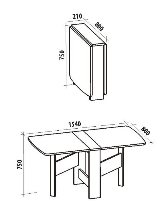 Размеры кухонного стола: стандарт, выбор на 4 - 6 персон