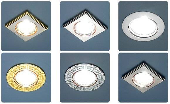 Размеры точечных светильников для подвесных потолков: диаметр и высота