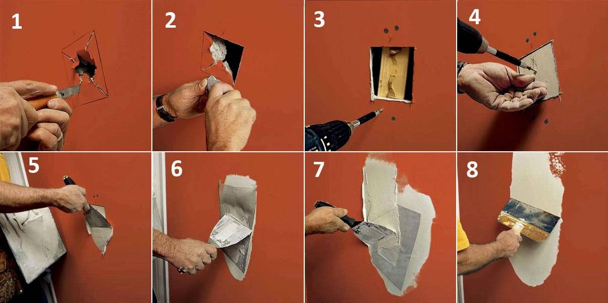 Как заделать дырку в гипсокартоне на потолке