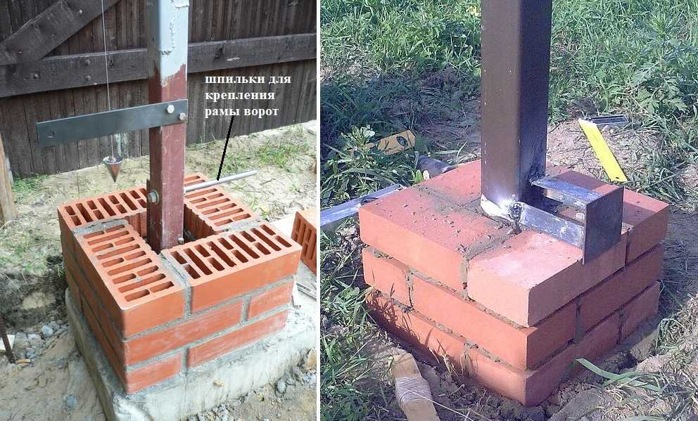 Кирпичные столбы для забора своими руками: технология кладки и устройства колпаков