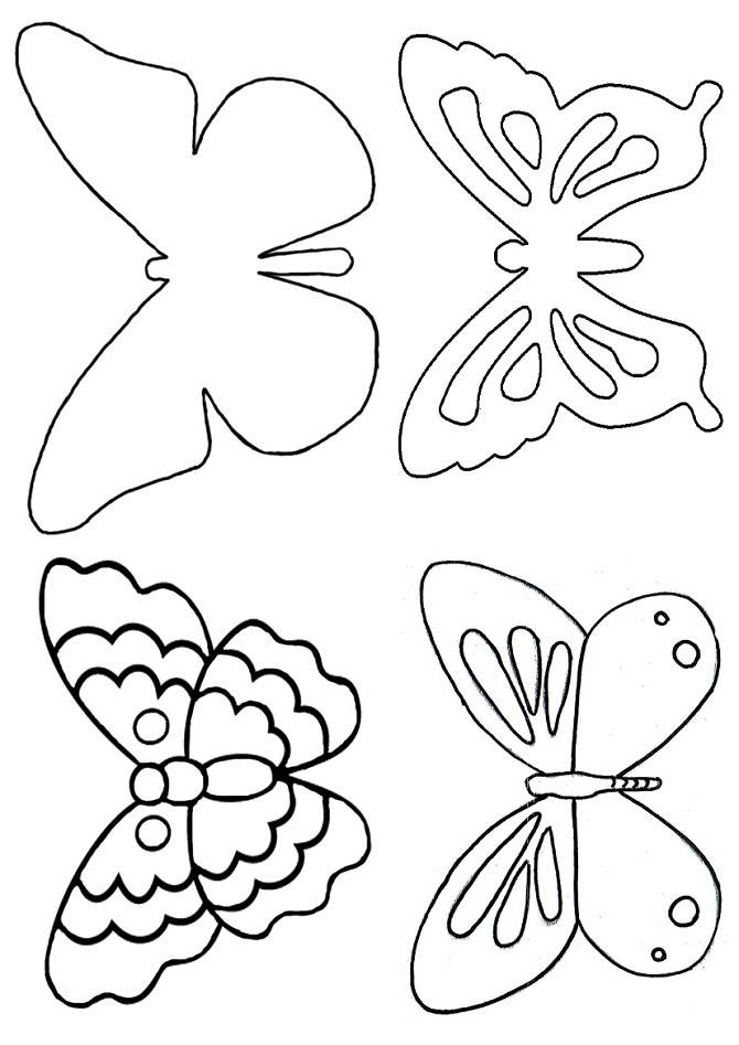 Бабочки из бумаги своими руками (схемы, шаблоны) - остров доброй надежды