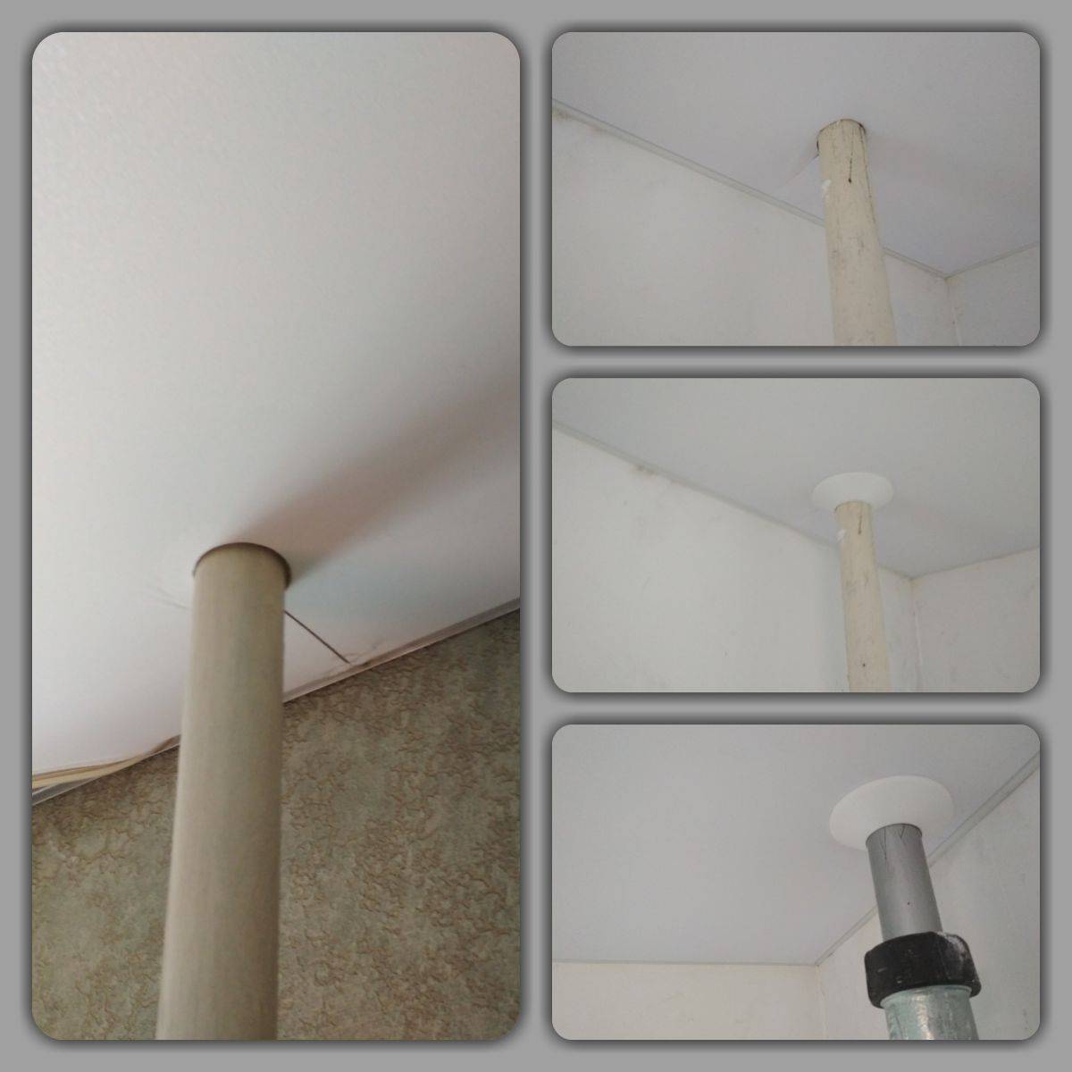Как сделать отверстие в натяжном потолке для обвода трубы и дырку при монтаже, видео