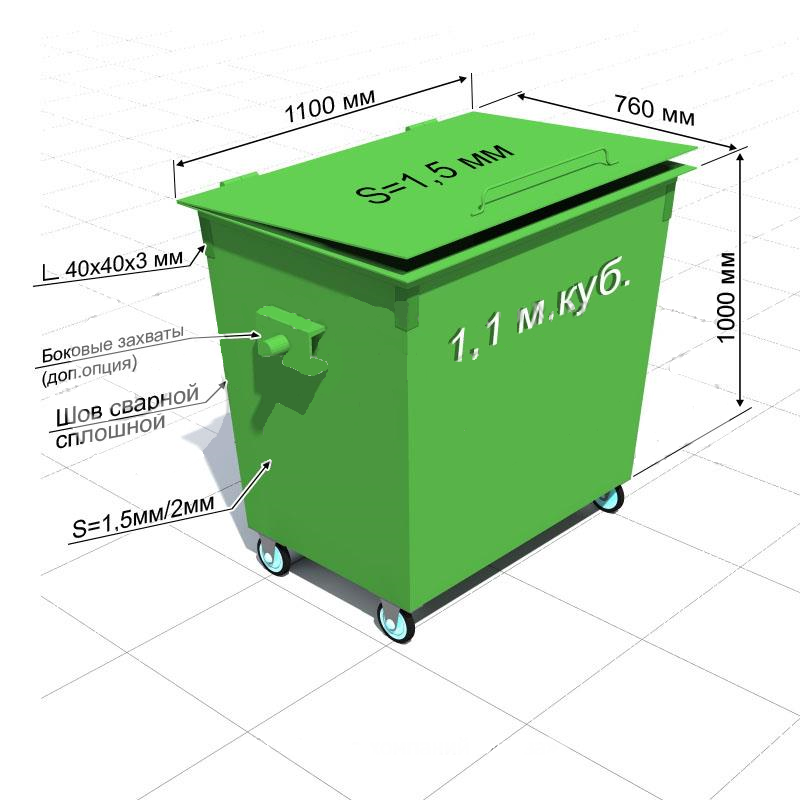 Пластиковые контейнеры для мусора: с крышкой, на колесах, характеристики