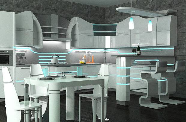 Кухня в стиле хай-тек: фото дизайна в реальных квартирах, варианты интерьера