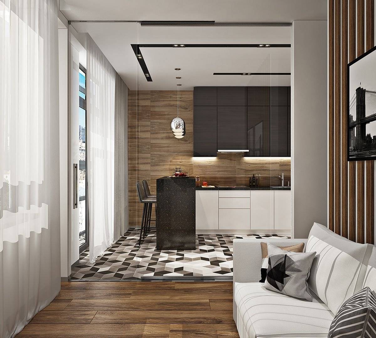 Дизайн двухкомнатной квартиры - варианты реализации современных стилей (115 фото)