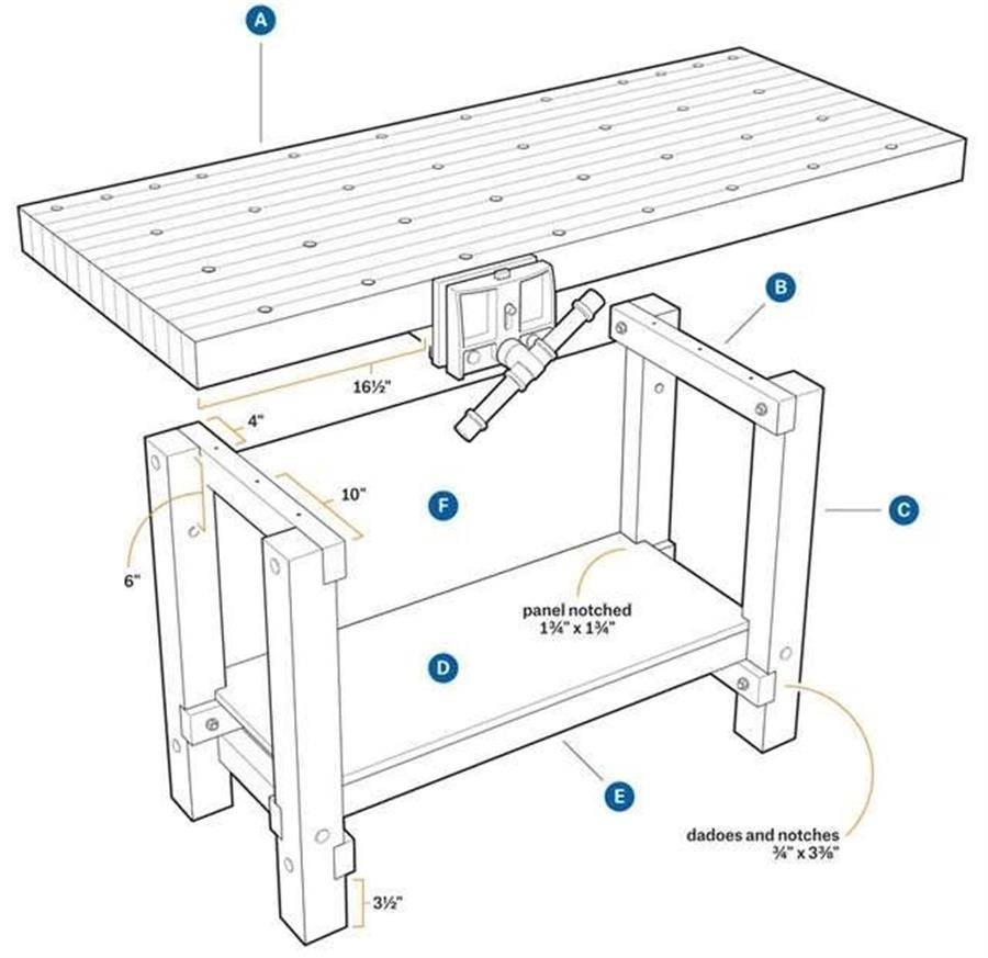 Столярный стол своими руками чертежи картинки и фото