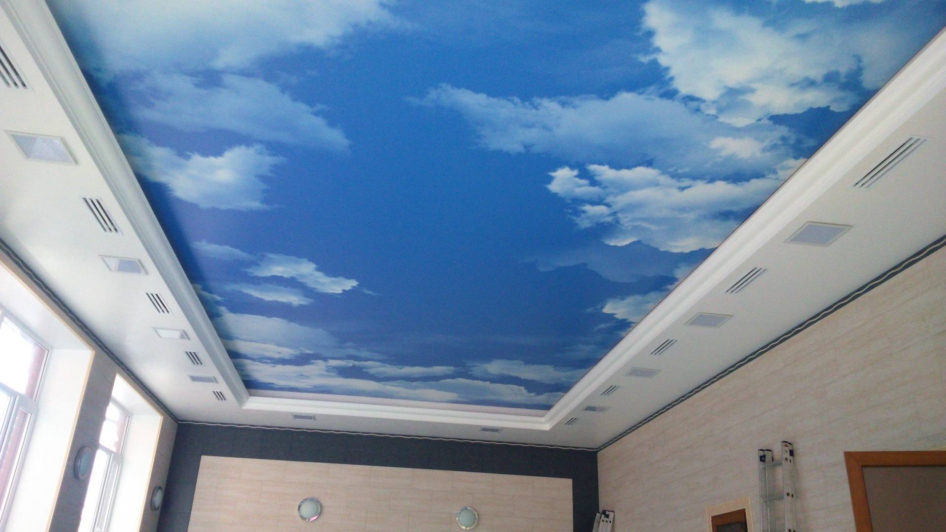 Натяжной потолок «небо»: варианты в интерьере