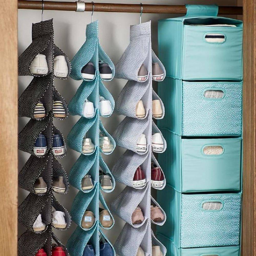 Идеи компактного хранения обуви в шкафу