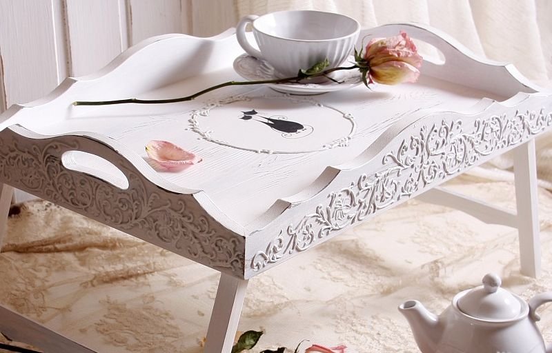 Столик для завтрака в постель своими руками: выбор материалов, пошаговая инструкция по изготовлению | дизайн интерьера