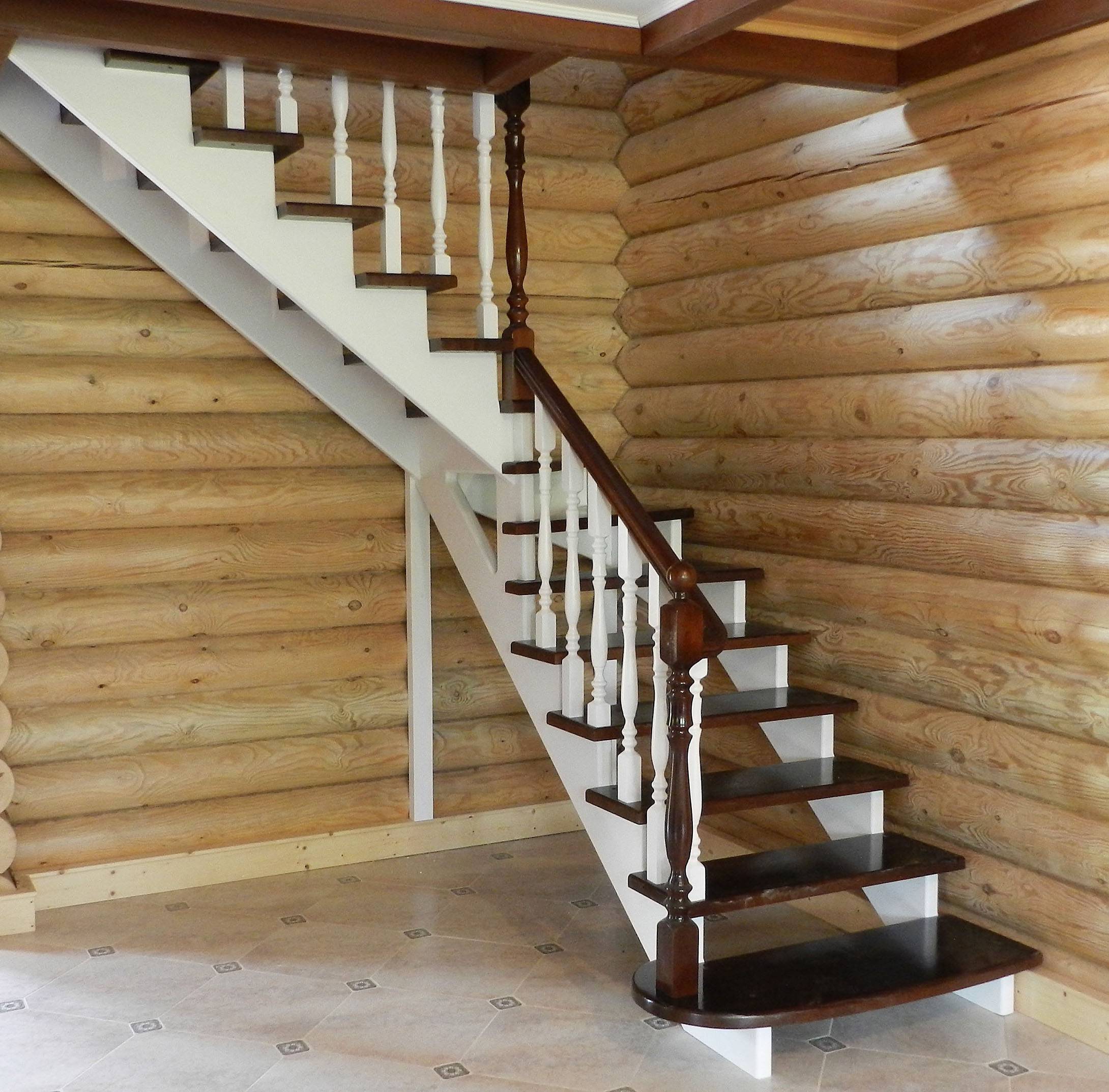 Лестница на второй этаж на даче деревянные фото