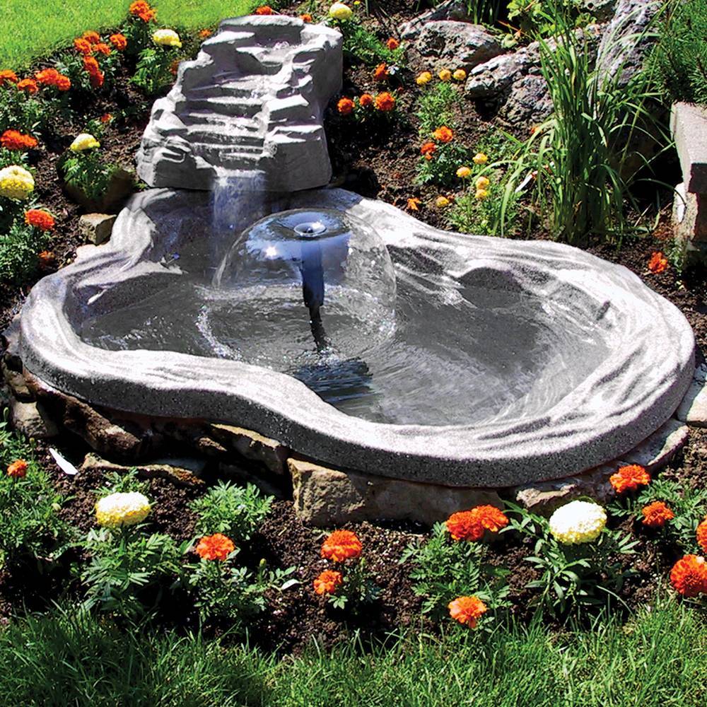 Декоративные фонтаны и водопады для дачи и сада: 75 фото идей