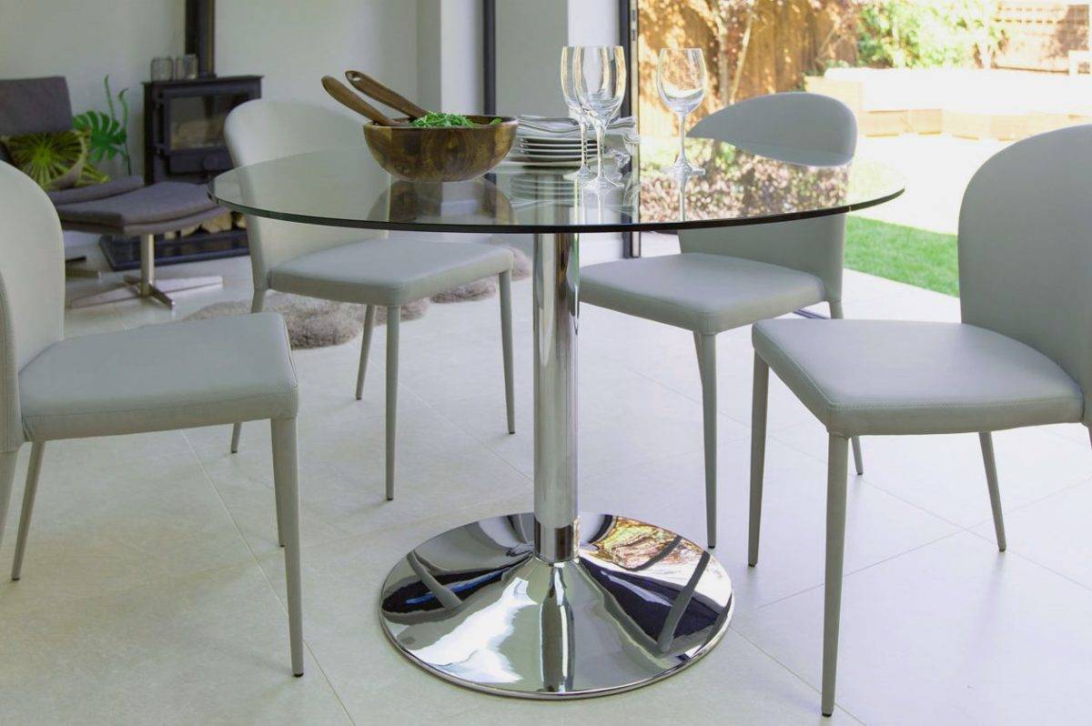 Стеклянный стол на кухню: круглый, прямоугольный, овальный (45 фото) - domwine