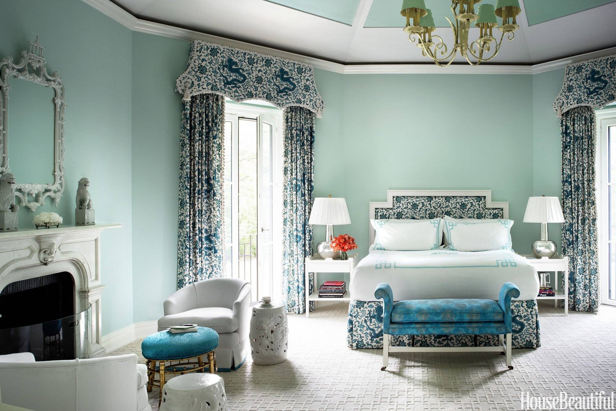 Какая мебель подойдет к голубым обоям. выбор голубых обоев для спальни, гостиной, детской и прихожей