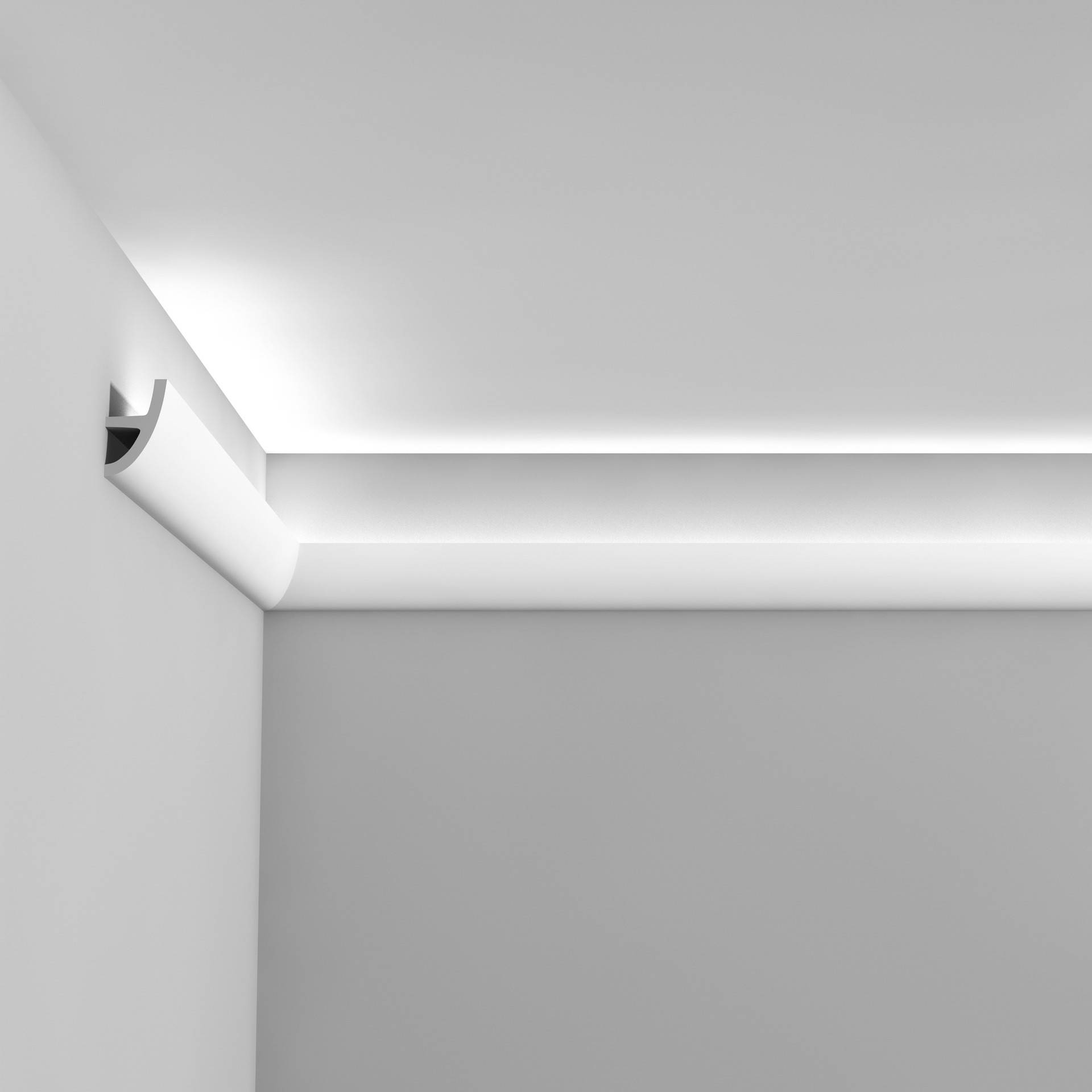 Карнизы к натяжным потолкам с подсветкой - варианты и типы