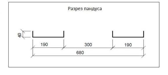 Пандус откидной чертеж