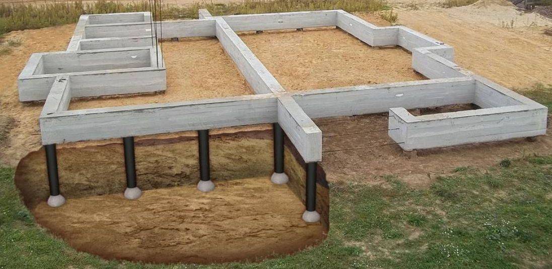 Свайно-ростверковый фундамент для дома из газобетона: что это, как рассчитать