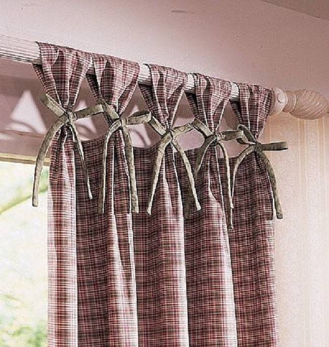 Как повесить шторы без карниза