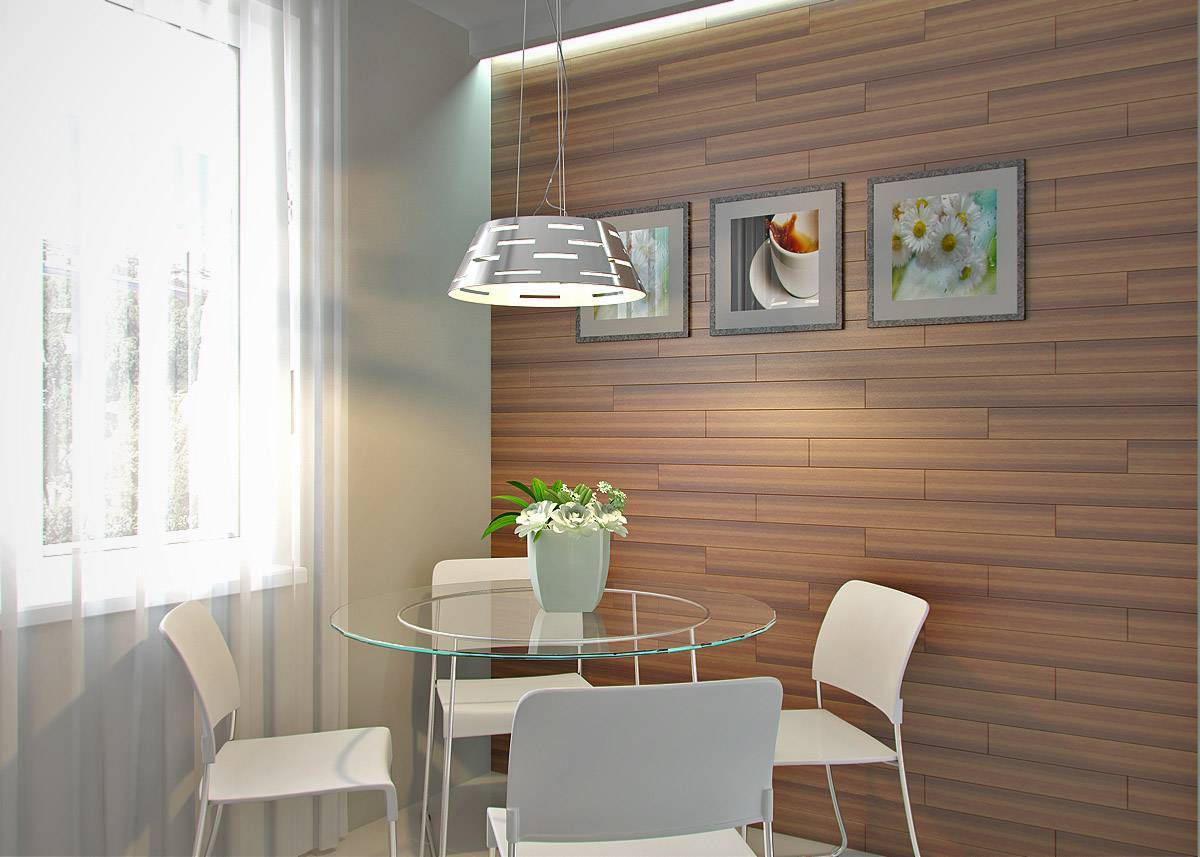 Отделка стены кухни ламинатом (24 фото): дизайн