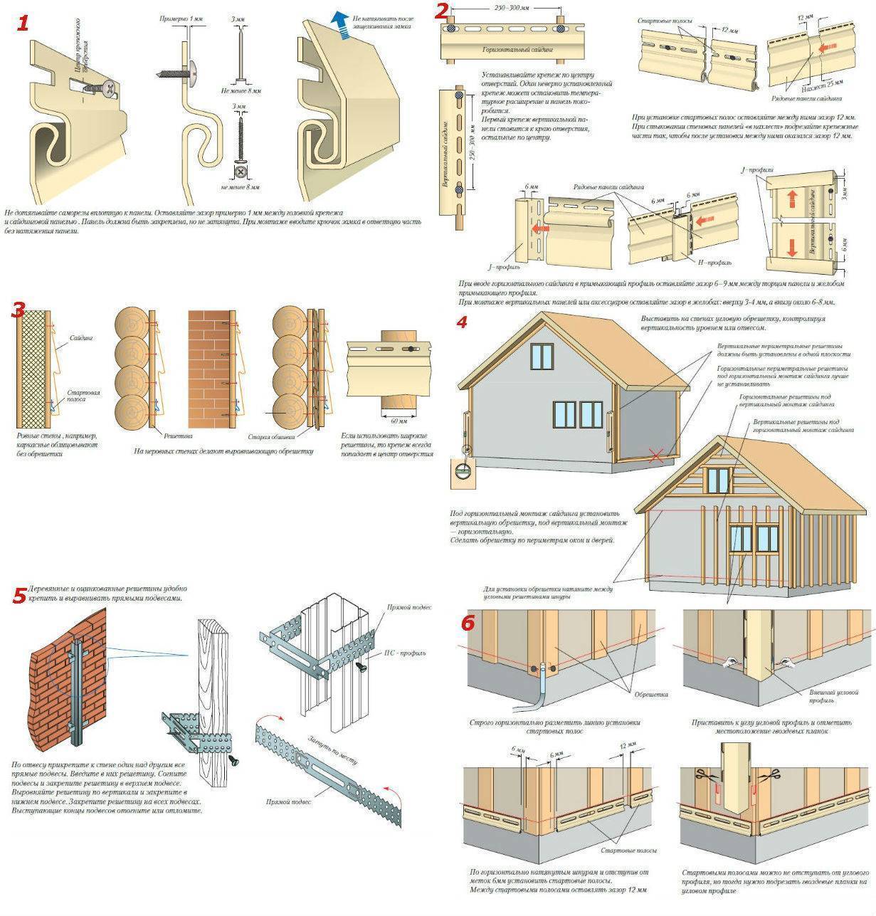 Обшивка фасада сайдингом технология работ в картинках