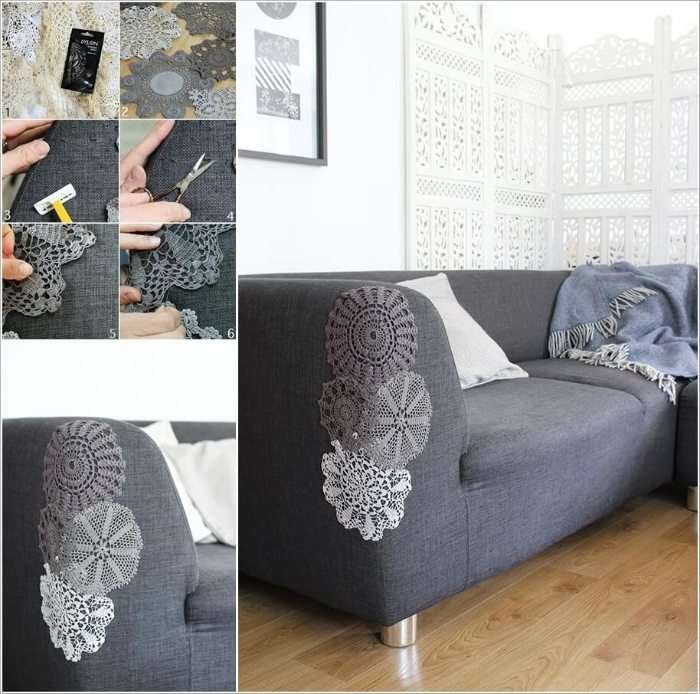 Как заделать дырку в диване из ткани от прожога утюгом