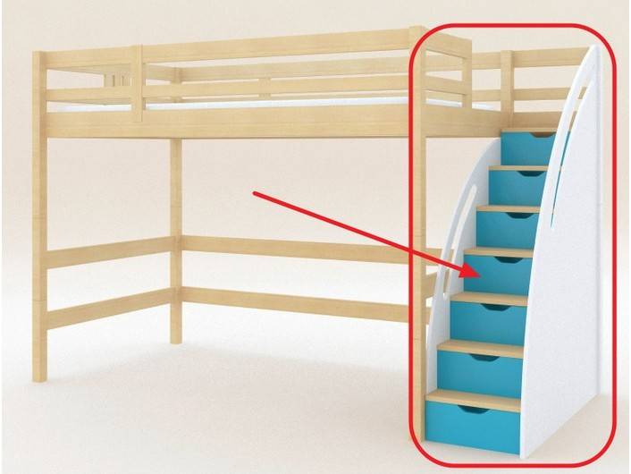 Комод лестница (детский стеллаж) для кровати своими руками