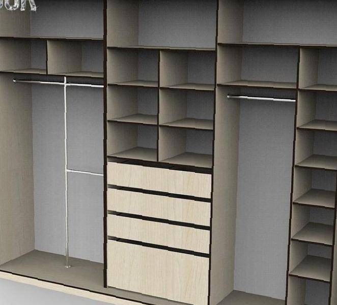 Шкаф-купе в спальню – внутреннее наполнение с размерами и фотографиями