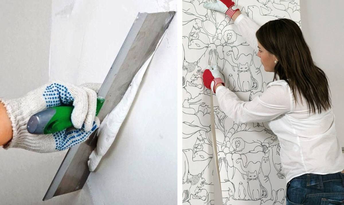 Шпаклевание стен под обои: технология как зашпаклевать стены своими руками