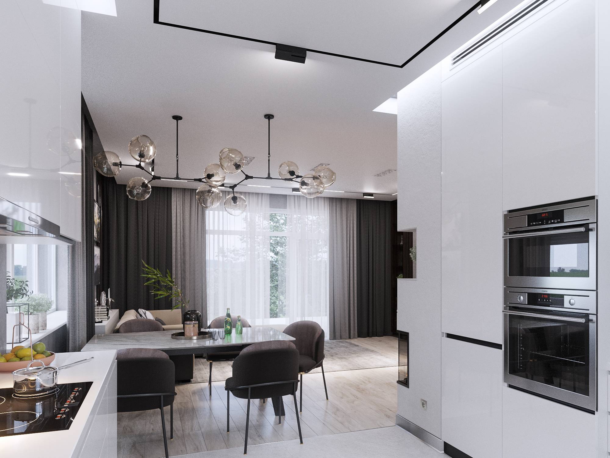 Дизайн студии кухня-гостиная 30 кв м (100 фото )