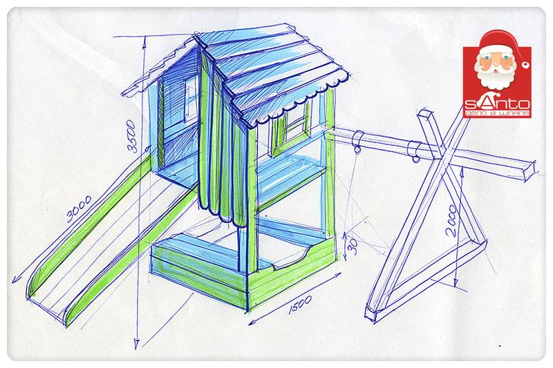 Чертежи детского комплекса для дачи