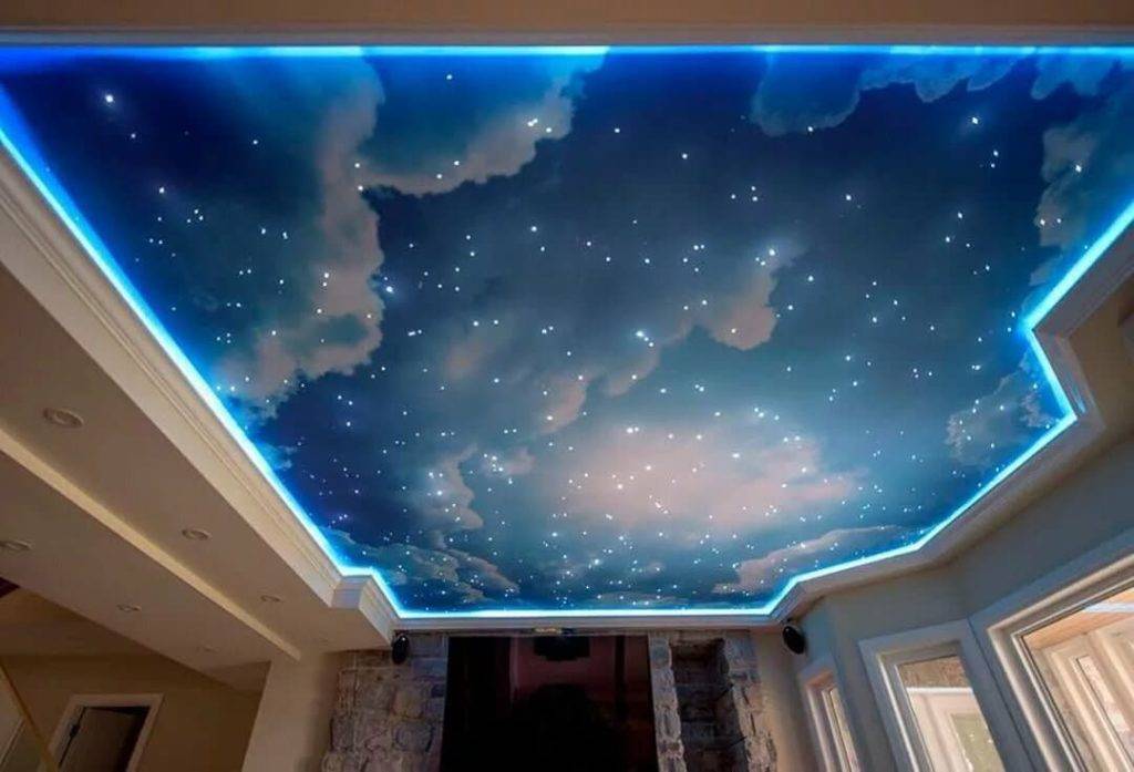 Натяжные потолки с изображением неба — чудо у вас дома!