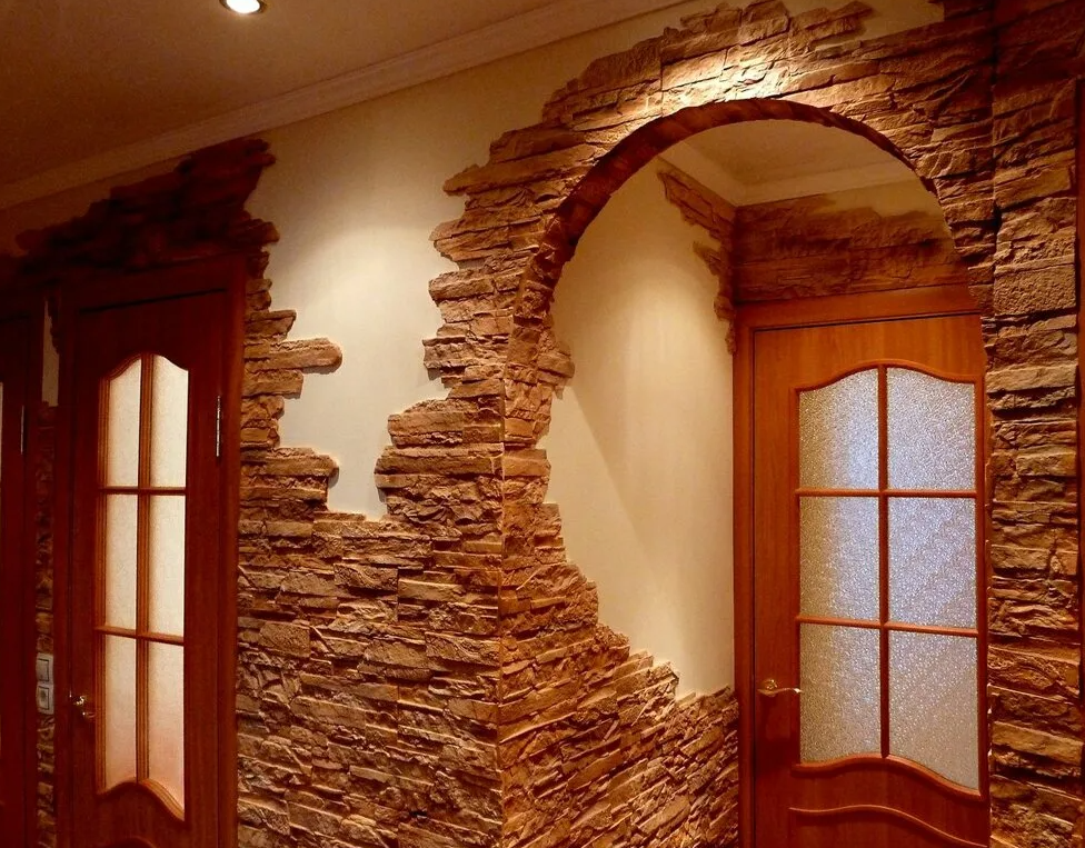 Внутренняя отделка стен декоративным камнем: виды и сферы применения- инструкция +видео