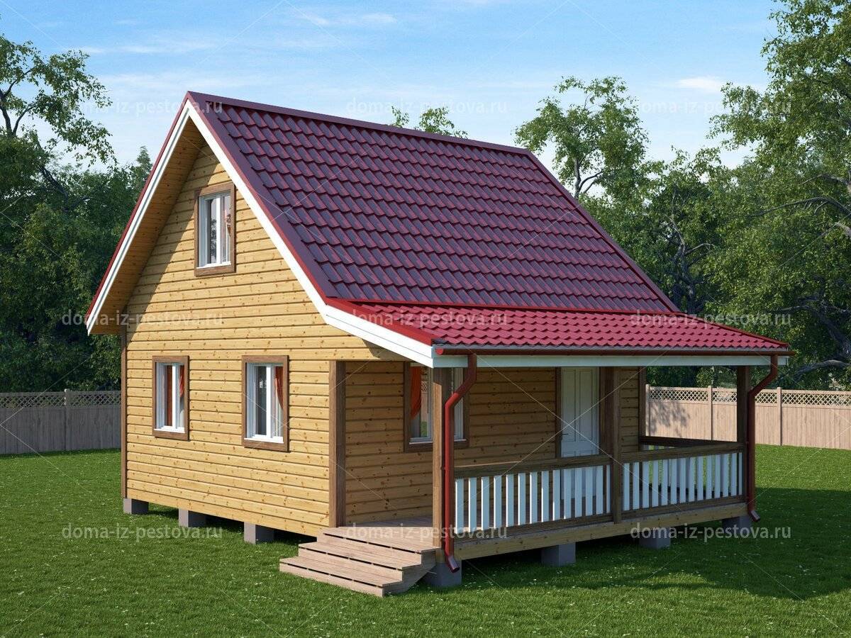 Как составить проекты дачных домов с мансардой 6х6 м. (30 фото)