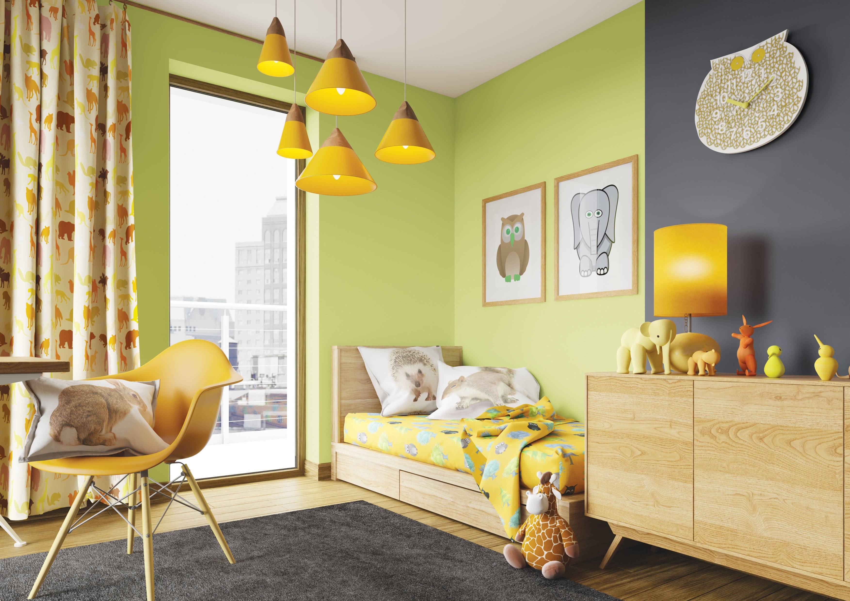 Желтые обои: в интерьере гостиной, других комнат, помещений