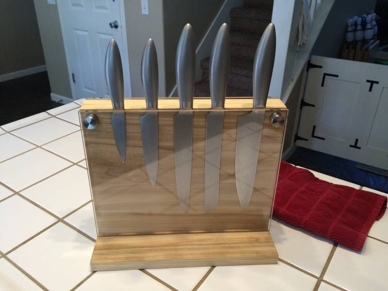 Деревянная подставка для ножей своими руками
