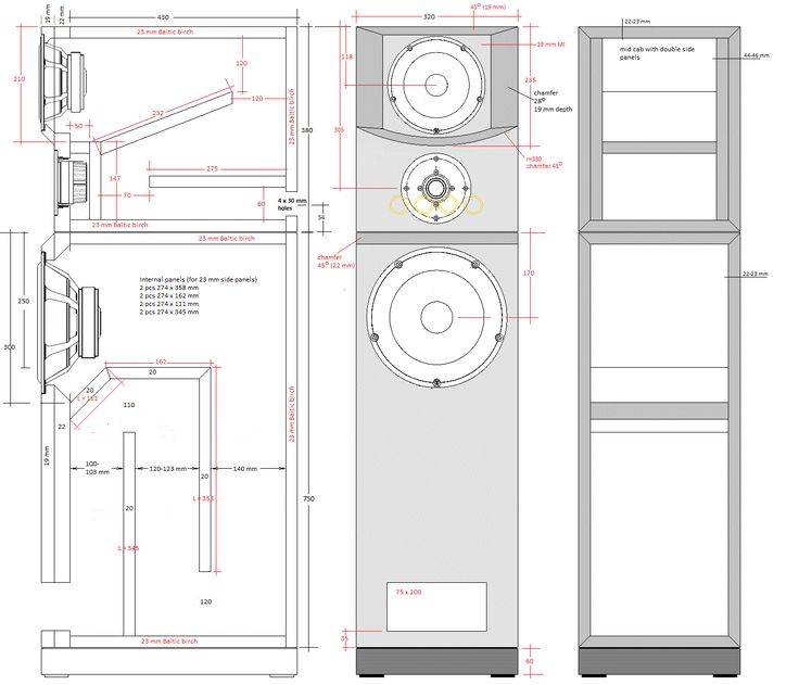 Акустические колонки своими руками чертежи расчеты