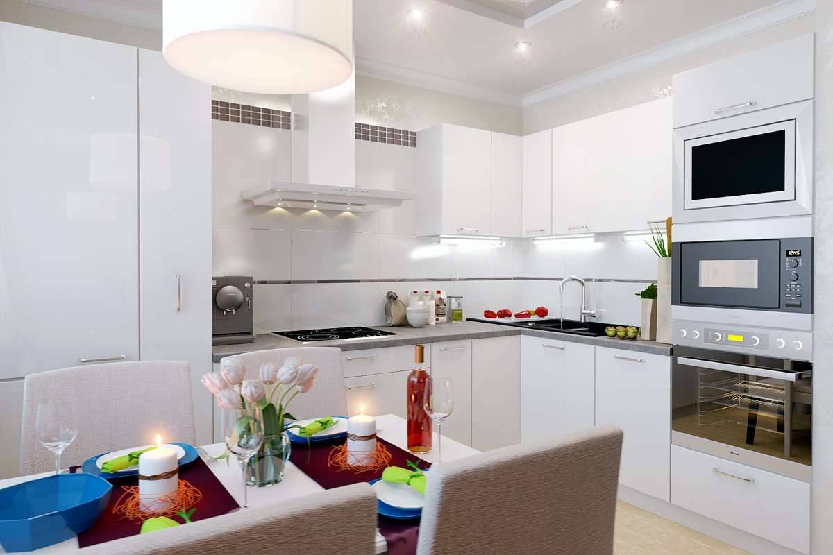 Дизайн кухни в белом цвете: лучшие фото примеры