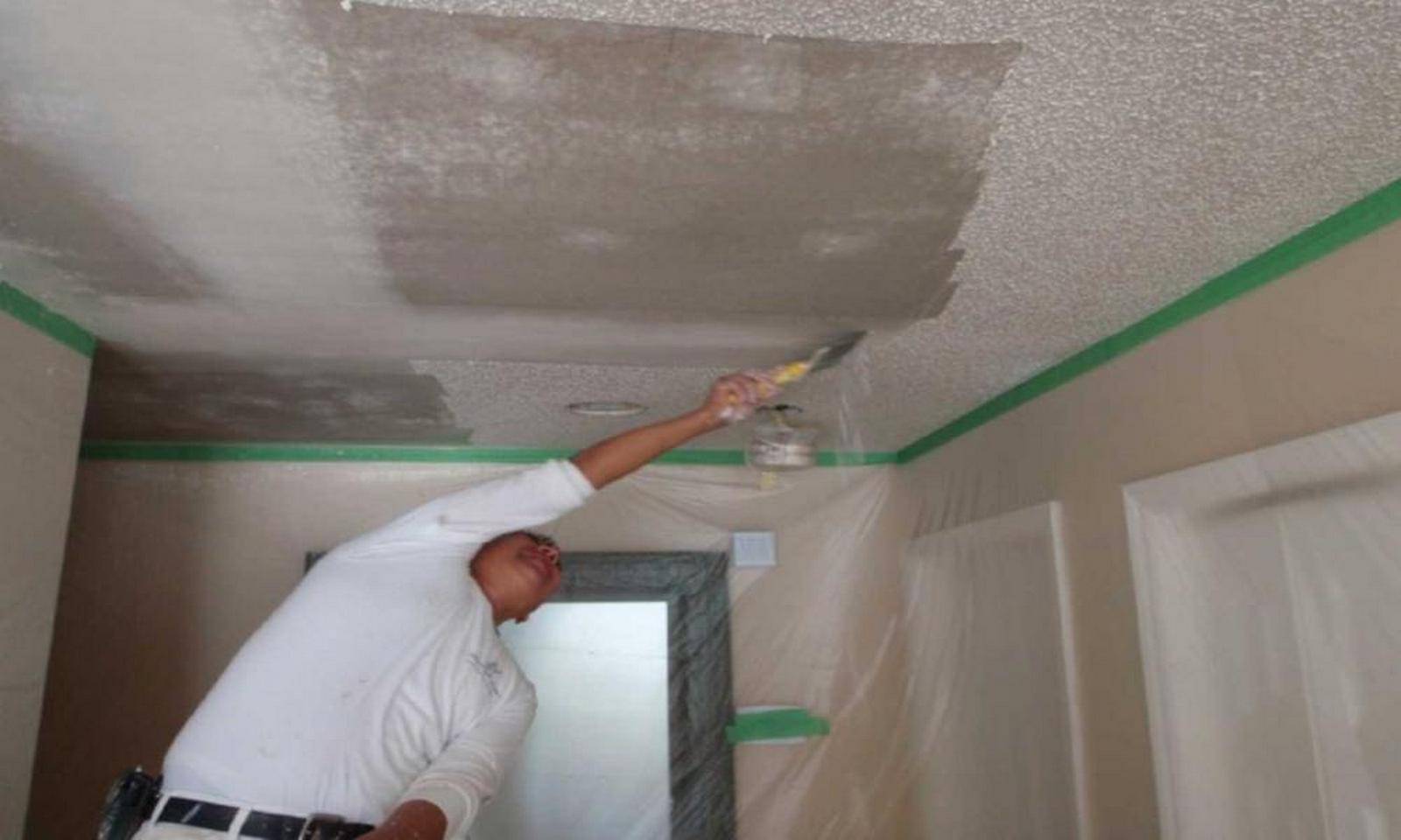 Без шума и пыли, или как быстро и легко убрать побелку с потолка