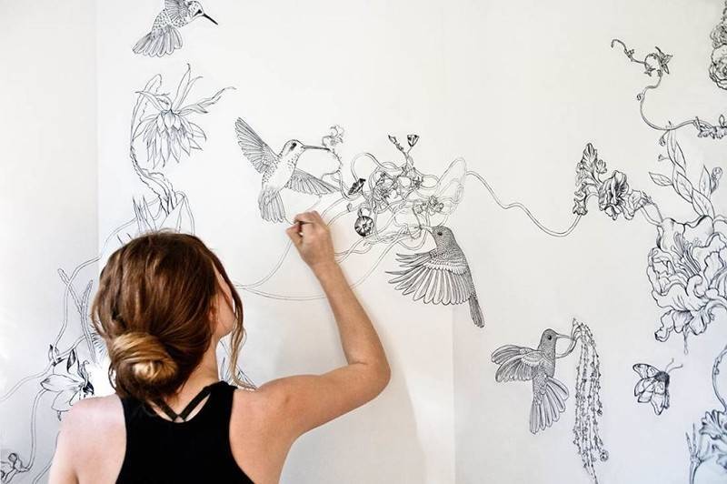 Как сделать рисунок на стене своими руками - myprofnastil