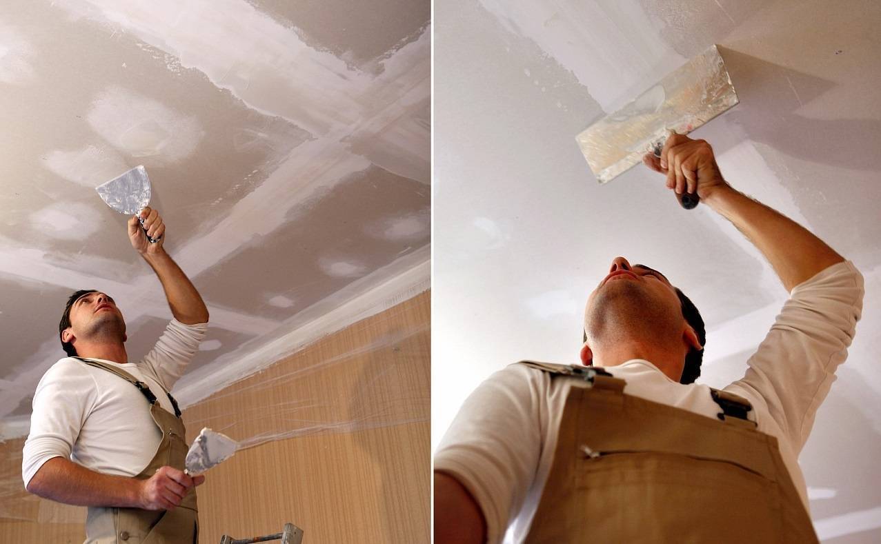 Как покрасить потолок из гипсокартона своими руками: видео