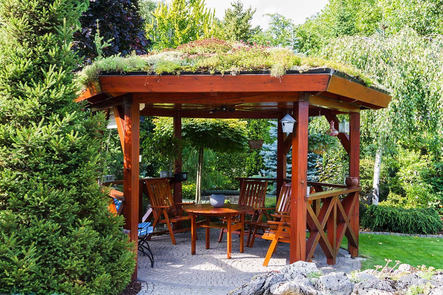 Садовые беседки (130 фото) - красивые идеи дизайна для дачи и сада