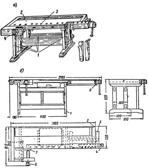 Схема деревянного верстака