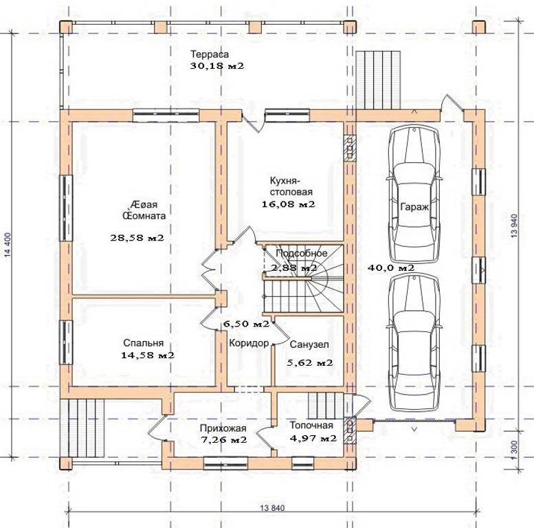 Проекты одноэтажных домов с гаражом и удобными планировками
