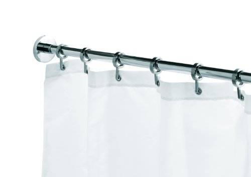 Штанга для шторы в ванную: виды, формы и установка