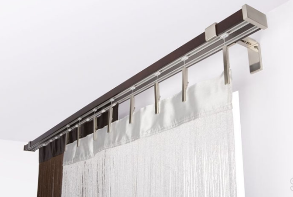 Двухрядный карниз для штор, все виды: настенные, потолочные, металлические, пластиковые. инструкция по сборке и установке