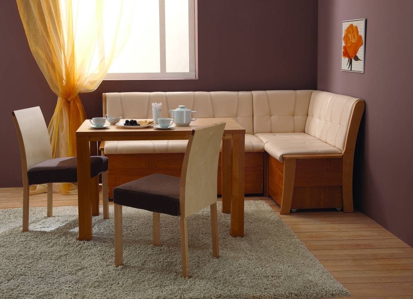 Угловые диваны для кухни: со спальным местом, советы при выборе, фото