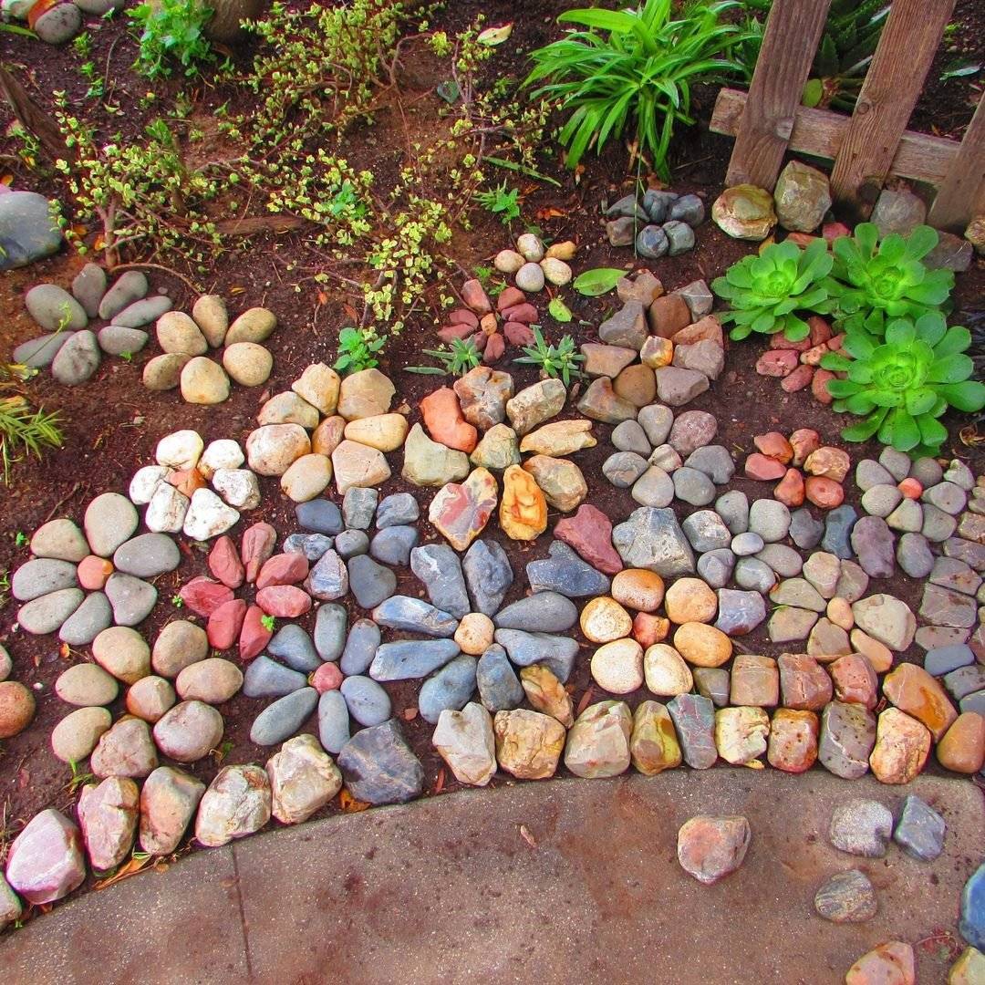 9 идей декора из камней для сада, камни из цемента своими руками