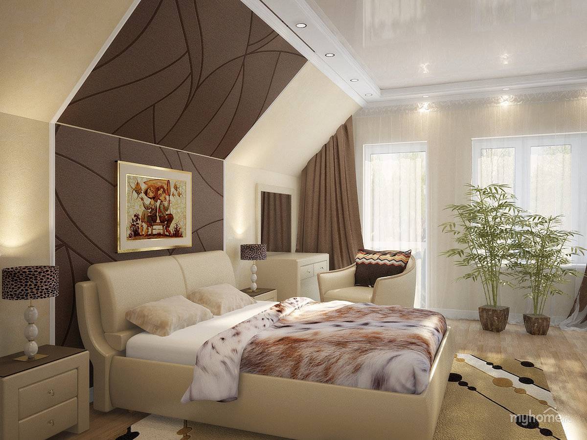 Спальня на мансарде: дизайнерские идеи для лучшего интерьера (110 фото)