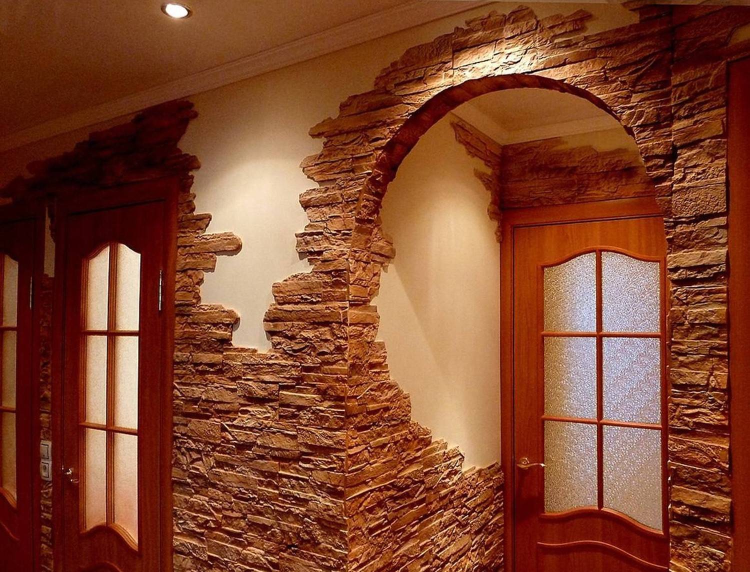 Декоративное оформление стен под камень: дизайн, укладка, видеоинструкция