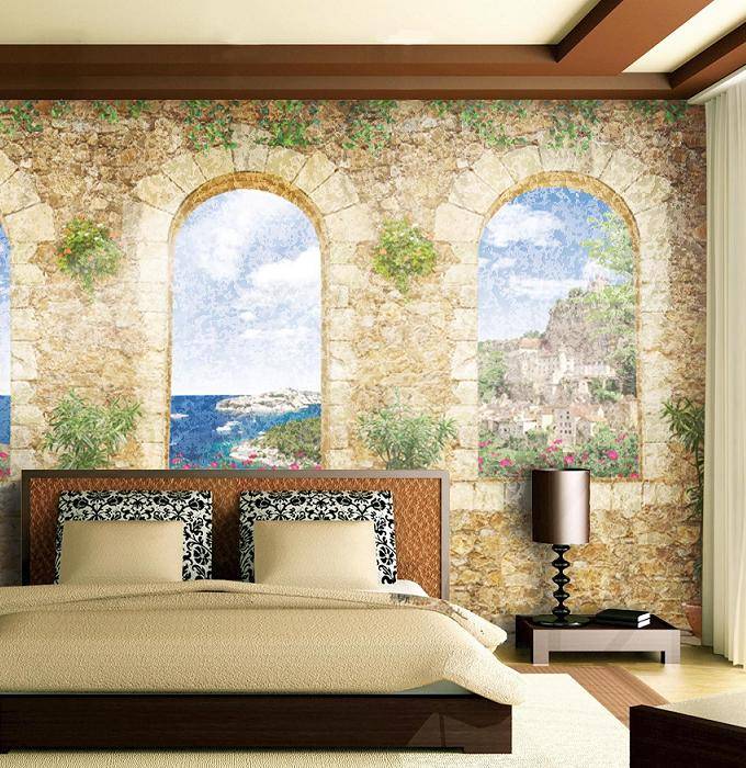 Фрески в интерьере – виды современных изделий, варианты использования их в интерьерах разных комнат - 23 фото